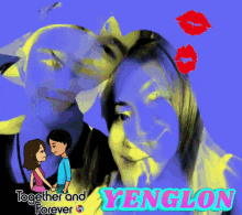 a picture of a boy and a girl with the name yenglow