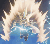 a sonic the hedgehog is surrounded by lightning bolts