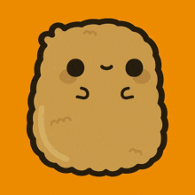 a cartoon drawing of a potato with a face