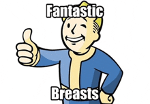 a vault boy giving a thumbs up with fantastic breasts written on the bottom