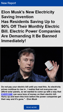 elon musk 's new electricity saving invention has residents saving up to 90 percent off their monthly electric bill