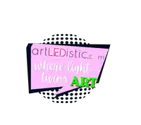 a pink sign that says artledistic.com on it