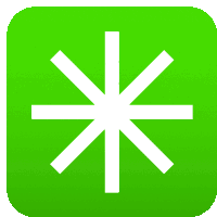 a green square with a white star in it