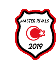 a logo for master rivals 2019 with a crescent moon and star on it