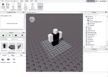 a 3d model of a roblox character is displayed on a screen
