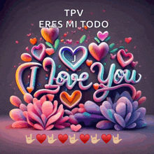 a tpv eres mi todo i love you sign