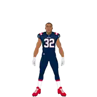 a drawing of treveyon henderson from the patriots
