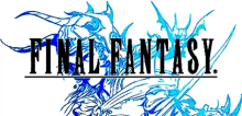 a logo for final fantasy with a blue dragon