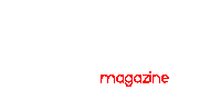 a white background with the words magazine in red letters