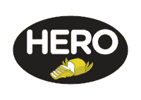 a logo for a bakery called hero