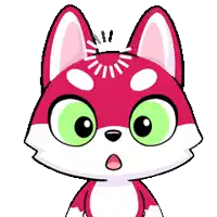 a cartoon drawing of a husky dog with an angry look on his face