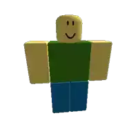 a roblox character is wearing a green shirt and blue pants