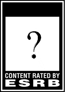 a black and white content rated by esrb sign