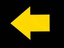 a yellow arrow on a black background points to the left