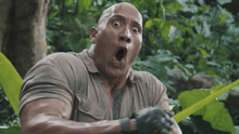 a man making a surprised face with his mouth open