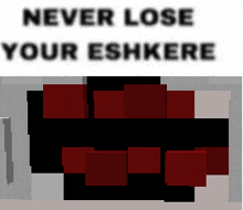 a blurred image with the words " never lose your eshkere " on it