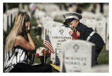 a young boy looks at the grave of christopher james jac