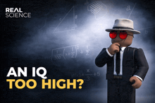 an advertisement for real science shows a man in a suit