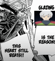 a black and white cartoon with the words glazing is the reason on it