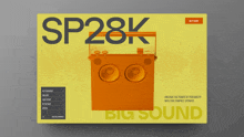 a yellow box with sp28k big sound on the front