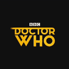 a logo for bbc doctor who is displayed on a black background