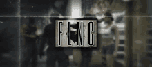 a blurred image of a group of people with the word fenc written in the middle