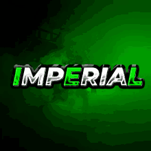 a green background with the word imperial in white