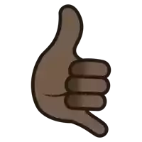 a cartoon hand is giving a thumbs up sign