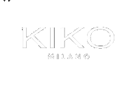 a logo for kiko milano is shown in black and white