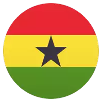 a red yellow and green circle with a black star on it