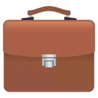 a brown briefcase with a silver buckle and handle