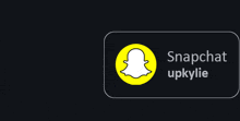 a snapchat upkylie button with a snapchat icon