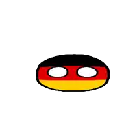 a close up of a german flag with two white circles in the middle .