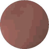 a pixel art drawing of a brown circle