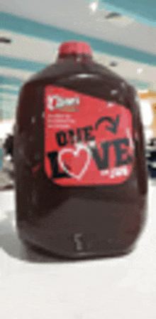 a gallon of cherry juice says one love