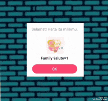 a screenshot of a video showing a family salute