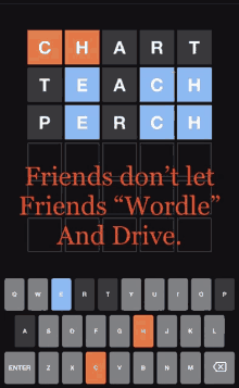 a screen that says " friends don 't let friends " on it