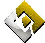 a check mark with a honeycomb pattern and the letter g