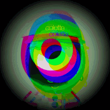 a colorful circle with the word colette written on it