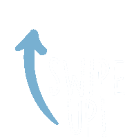 a blue arrow pointing upwards with the word swipe below it