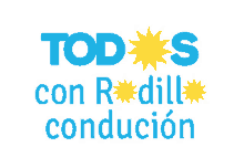 a blue and yellow logo that says todos con r dill conduccion