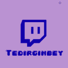 a purple background with a blue twitch logo