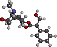 a 3d model of a chemical compound with a red and blue molecule