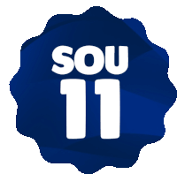 a blue sticker that says sou 11 in white letters