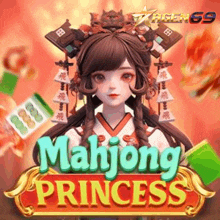 a girl with a crown on her head is on the cover of a mahjong game .