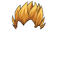 a cartoon drawing of a person 's hair that looks like fire