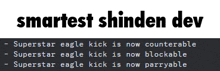 smartest shinden dev is written in black on a white background