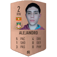 a card with a picture of a young man and the name alejandro on it