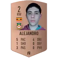 a card with a picture of a young man and the name alejandro on it