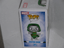 a box with a funko pop of doctor doom on it